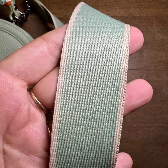 Mint Green Croc-Embossed Mini Bag - Picture 12 of 16